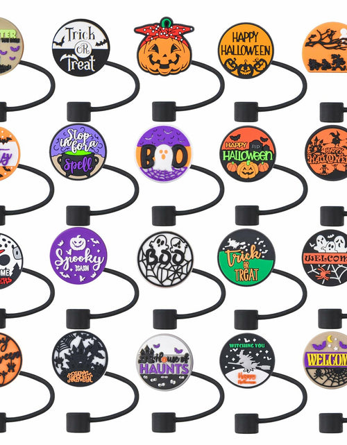 Load image into Gallery viewer, CovCap Compatible Stanley 30&amp;40oz Tumbler Halloween Silicone Straw Covers 10pcs
