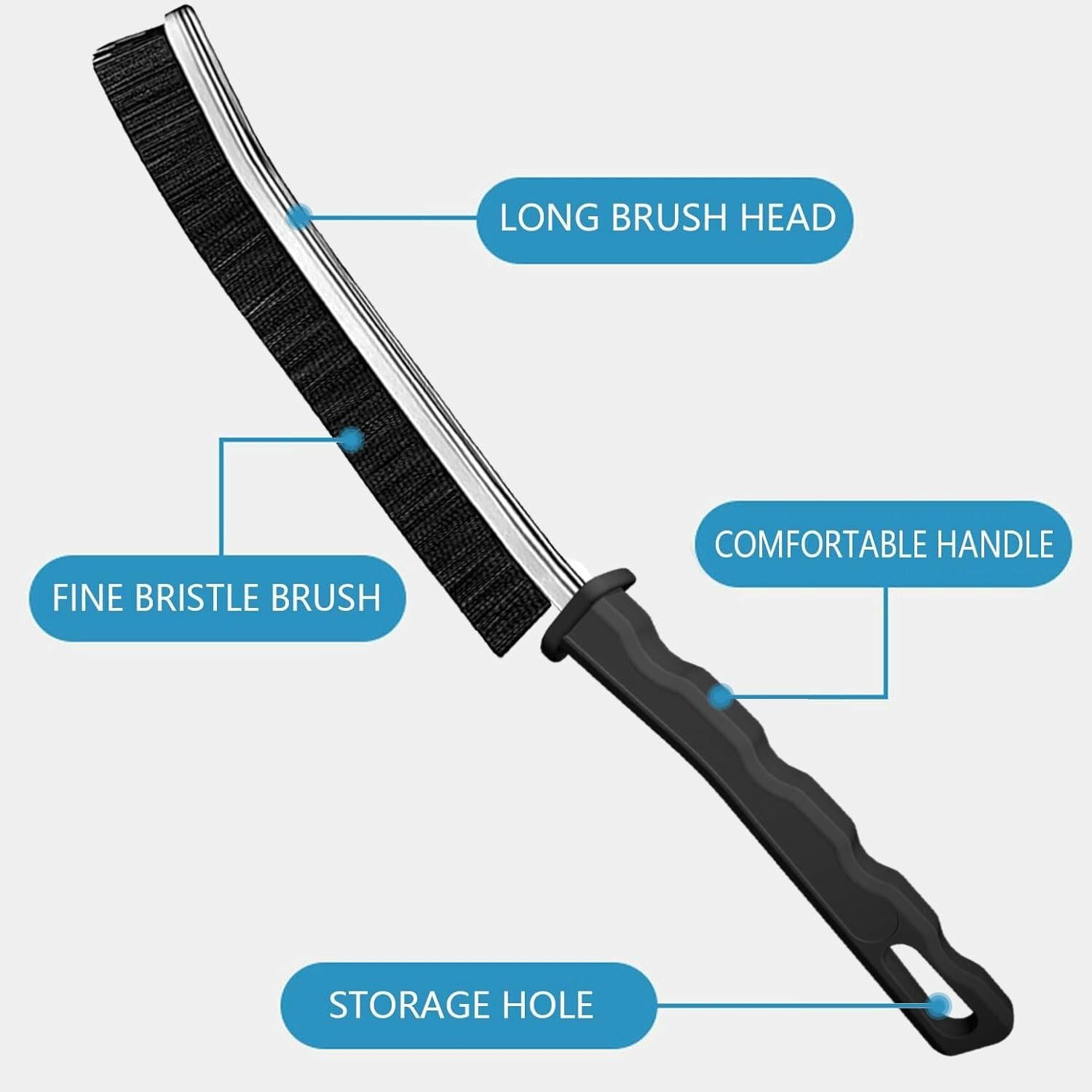 AUDELN Crevice Cleaning Brush 6pcs Hard Bristle Shower Bathroom Tools