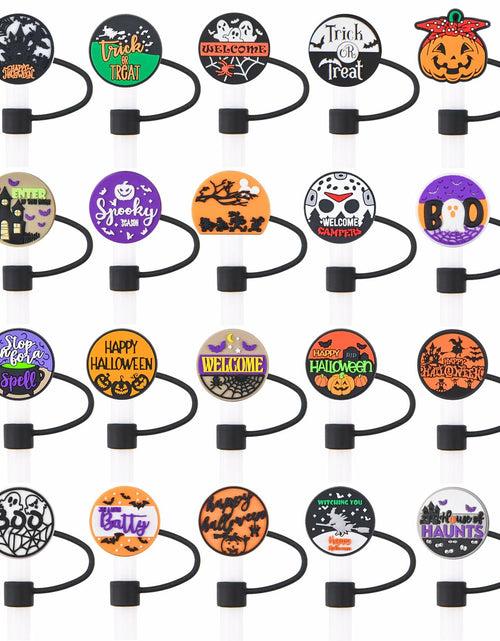 Load image into Gallery viewer, CovCap Compatible Stanley 30&amp;40oz Tumbler Halloween Silicone Straw Covers 10pcs
