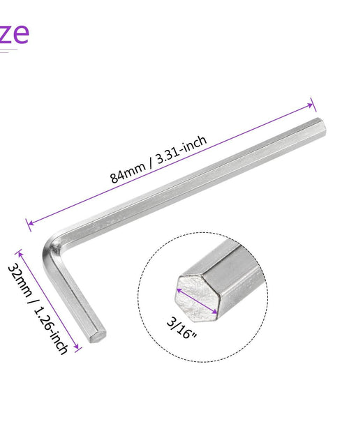 Load image into Gallery viewer, DMiotech 3/16" Hex Key Wrench L Shaped CR-V 2 Pack Aluminum 84mm
