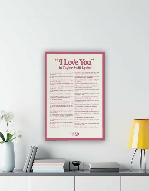 Load image into Gallery viewer, I LOVE YOU Lyrics Canvas Poster 12x18 Bedroom Wall Art Unframed Decor
