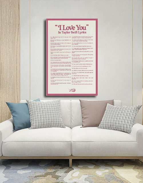 Load image into Gallery viewer, I LOVE YOU Lyrics Canvas Poster 12x18 Bedroom Wall Art Unframed Decor
