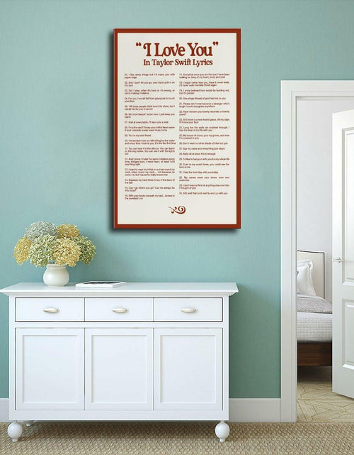 Load image into Gallery viewer, I LOVE YOU Taylor Swift Lyrics Poster Canvas Wall Art 12x18in 30x45cm
