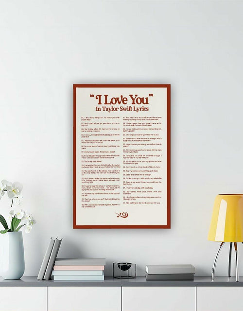 Load image into Gallery viewer, I LOVE YOU Taylor Swift Lyrics Poster Canvas Wall Art 12x18in 30x45cm
