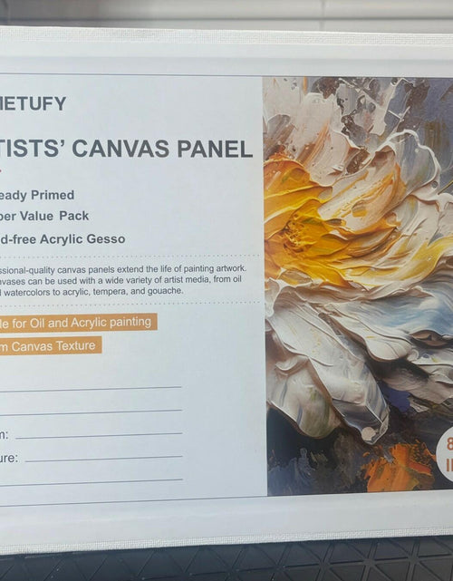 Load image into Gallery viewer, Simetufy Artists' Canvas Panel Oil Acrylic Painting 8x10in 12-Pack Primed Cotton
