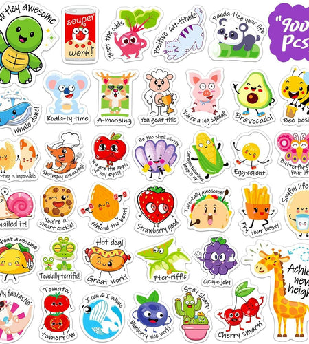 WESILY 50 PCS Summer Teacher Reward Waterproof Vinyl Stickers Cute Beach