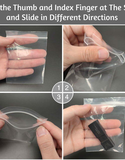 Load image into Gallery viewer, Aubeco 400pcs Clear 3x4in 2mil Plastic Jewelry Zip Bags Resealable
