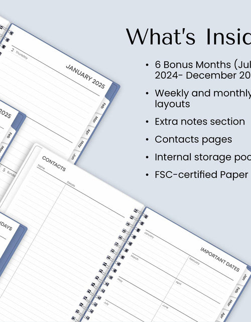 Load image into Gallery viewer, Blue Sky 2025 Weekly Monthly Planner Calendar 5x8 Flexible Cover Wirebound
