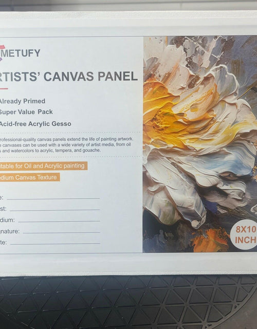 Load image into Gallery viewer, Simetufy Artists' Canvas Panel Oil Acrylic Painting 8x10in 12-Pack Primed Cotton
