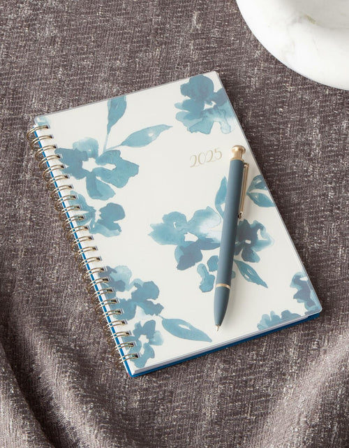 Load image into Gallery viewer, Blue Sky 2025 Weekly Monthly Planner 5x8 Wirebound Frosted Bakah Blue
