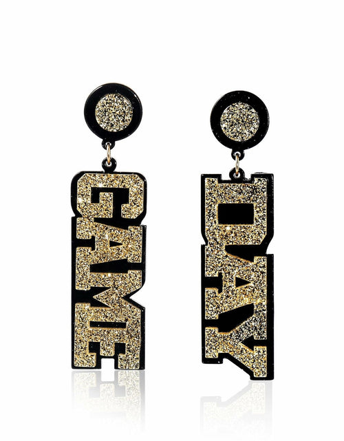 Load image into Gallery viewer, Fuqimanman2020 Acrylic Game Day Sports Letter Dangle Earrings Colorful
