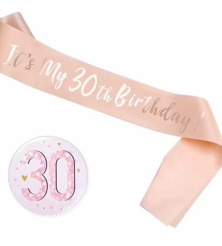 COLORFUL BLING Birthday Girl Satin Ribbon Button Pins Party Supplies