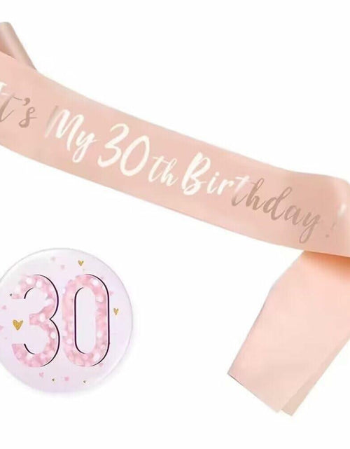 Load image into Gallery viewer, COLORFUL BLING Birthday Girl Satin Ribbon Button Pins Party Supplies
