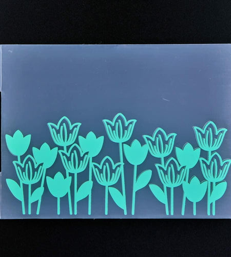 DDOUJOY Plastic Embossing Folders Flowers Leaves Tulips Dandelion 7pcs
