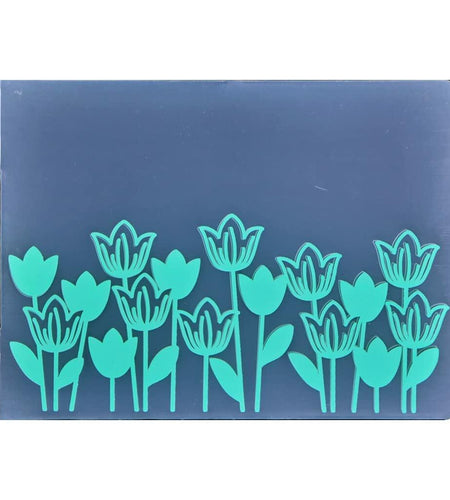 DDOUJOY Plastic Embossing Folders Flowers Leaves Tulips Dandelion 7pcs