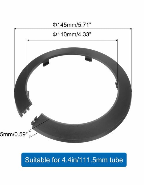 Load image into Gallery viewer, uxcell 5PCS Pipe Cover Decor 4.3in PP Plastic Flange Escutcheon Black
