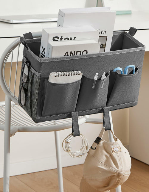 Load image into Gallery viewer, Berdeng Bedside Organizer Caddy 3 Pockets Mesh Side Pocket Gray 2 Pack
