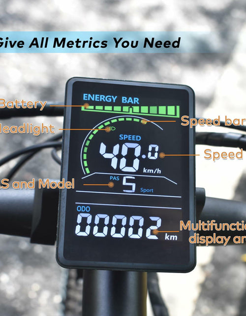 Load image into Gallery viewer, Mcezdy Ebike LCD Display UART No.2 24V-60V Colorful Acrylic Black
