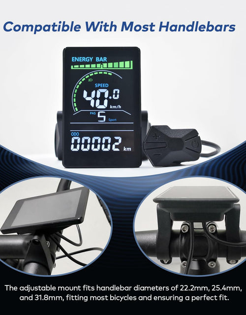 Load image into Gallery viewer, Mcezdy Ebike LCD Display UART No.2 24V-60V Colorful Acrylic Black
