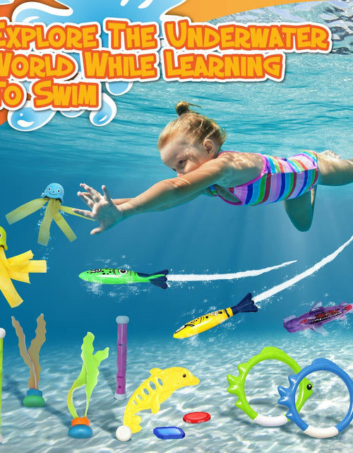 Load image into Gallery viewer, [Like New] Chuchik 30 Pcs Multicolor Diving Toys for Kids Ages 4-12 with Storage Bag
