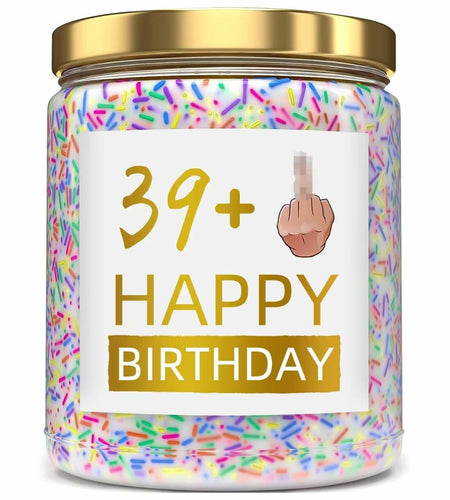 XIZIDA Funny 40th Birthday Candle Lavender Scented Soy Wax 9oz Glass Gift