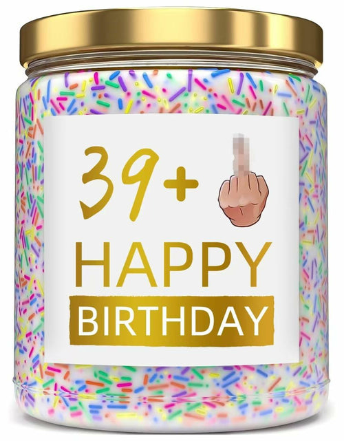Load image into Gallery viewer, XIZIDA Funny 40th Birthday Candle Lavender Scented Soy Wax 9oz Glass Gift
