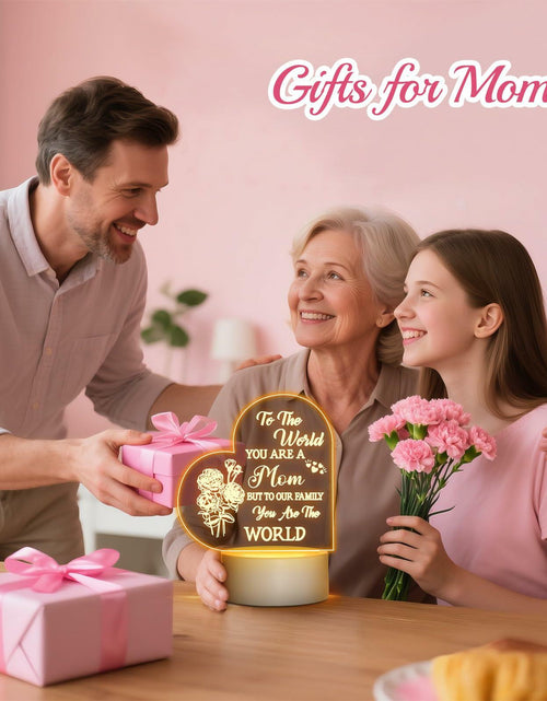 Load image into Gallery viewer, Winzwon Personalized Acrylic Night Light for Mom White Room Decor
