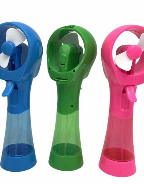 Load image into Gallery viewer, Keaid Deluxe Handheld Battery Powered Water Misting Fan 3 Pack Blue/Green/Pink

