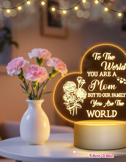 Load image into Gallery viewer, Winzwon Personalized Acrylic Night Light for Mom White Room Decor
