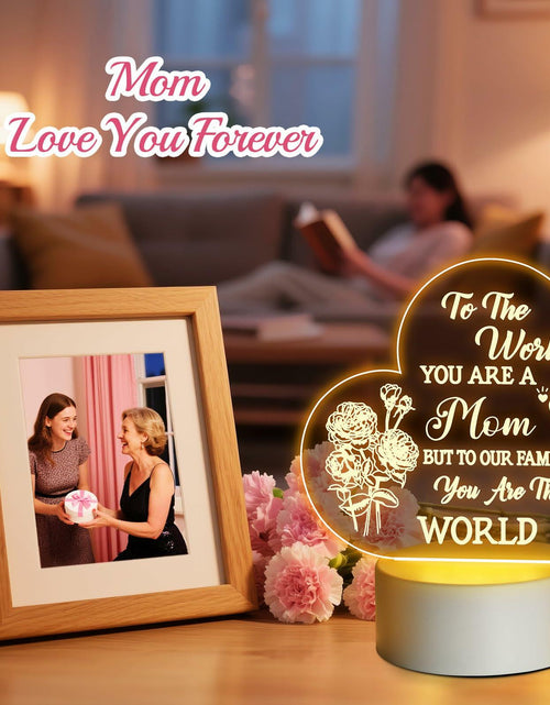 Load image into Gallery viewer, Winzwon Personalized Acrylic Night Light for Mom White Room Decor
