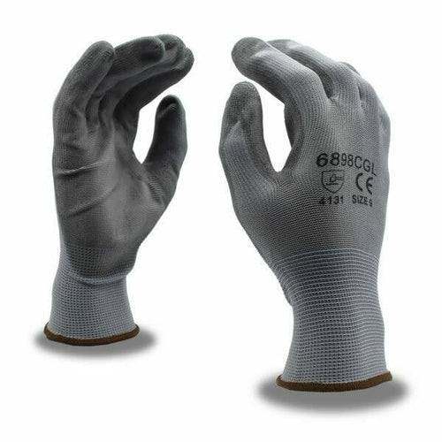 Load image into Gallery viewer, Cordova 6898CGXL Standard Gloves 13-Gauge Gray Polyester Palm Coating 12-Pack XL
