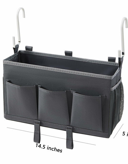 Load image into Gallery viewer, Berdeng Bedside Organizer Caddy 3 Pockets Mesh Side Pocket Gray 2 Pack
