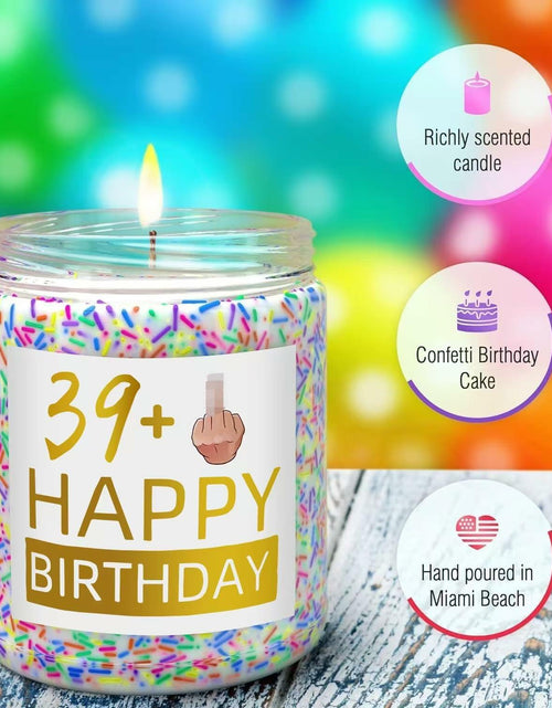 Load image into Gallery viewer, XIZIDA Funny 40th Birthday Candle Lavender Scented Soy Wax 9oz Glass Gift
