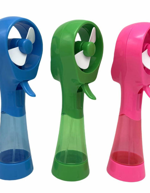 Load image into Gallery viewer, Keaid Deluxe Handheld Battery Powered Water Misting Fan 3 Pack Blue/Green/Pink
