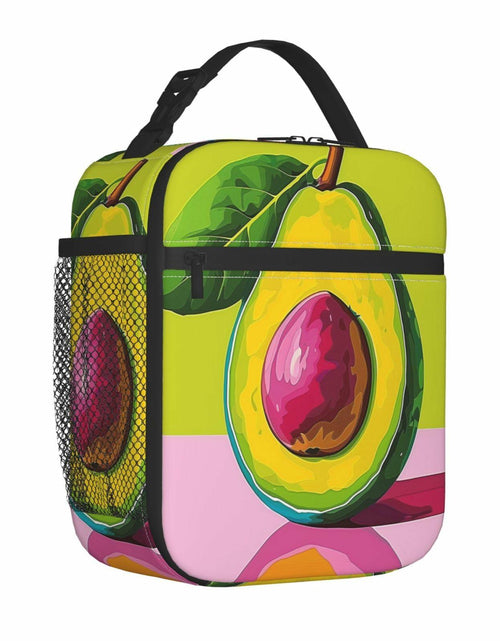 Load image into Gallery viewer, cromcu Avocado Insulated Lunch Box Pink Reusable Cooler 1.37L Polyester
