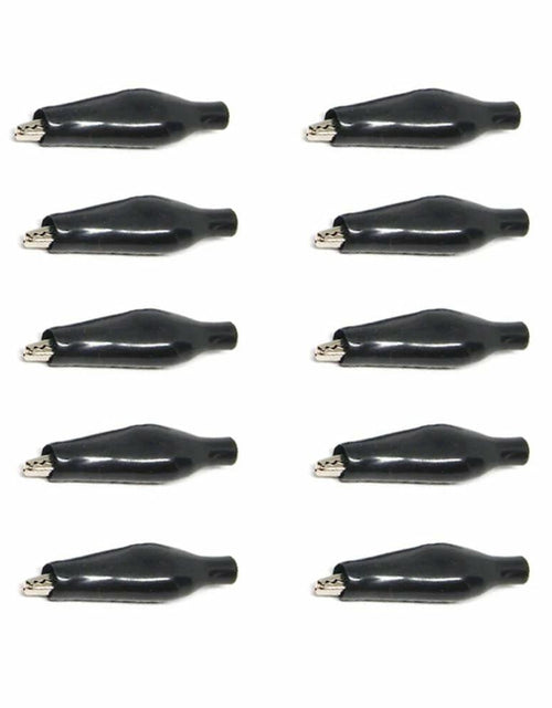 Load image into Gallery viewer, CNLW 10PCS 28MM Black Metal Alligator Clips Electrical Testing Probe Clamp
