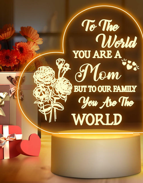 Load image into Gallery viewer, Winzwon Personalized Acrylic Night Light for Mom White Room Decor
