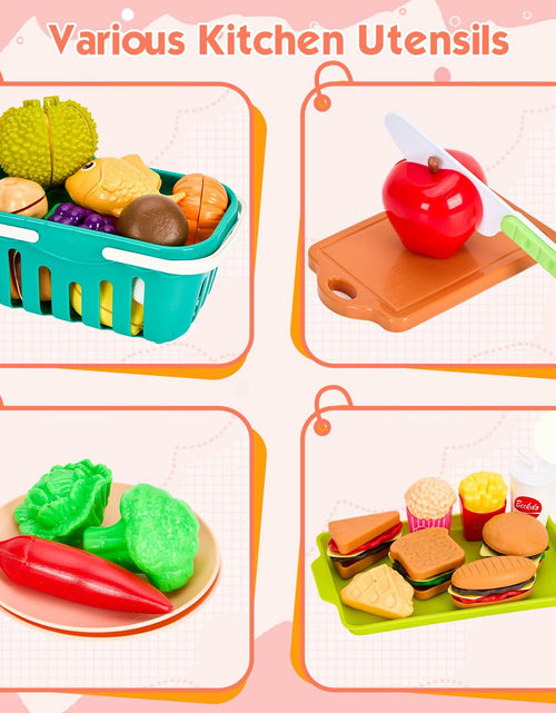 Load image into Gallery viewer, Bruvoalon 200Pcs Mini Play Kitchen Accessories Set Pink ABS Cookware Tableware
