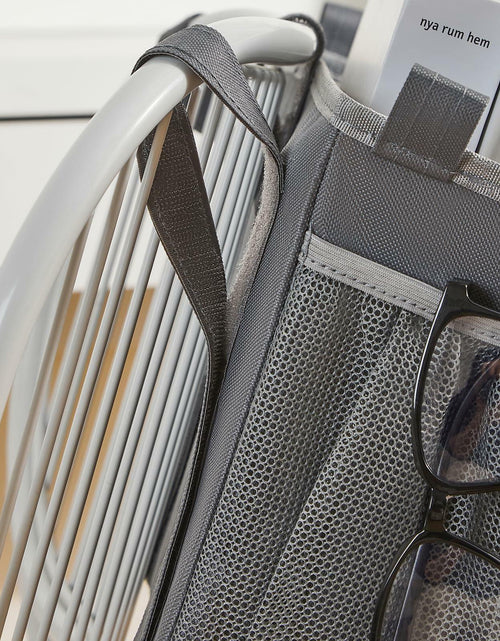 Load image into Gallery viewer, Berdeng Bedside Organizer Caddy 3 Pockets Mesh Side Pocket Gray 2 Pack
