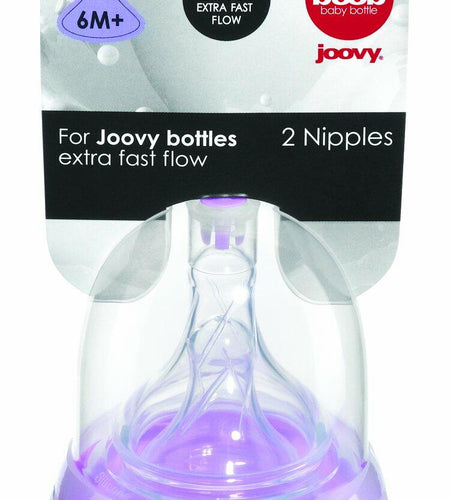 [Like New] Joovy Boob Nipples X-Cut Clear 2 Count Extra Fast Flow Compatible