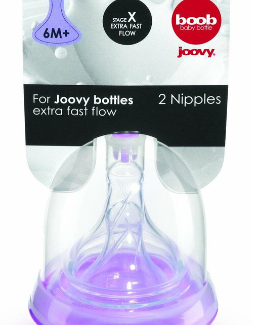 Load image into Gallery viewer, [Like New] Joovy Boob Nipples X-Cut Clear 2 Count Extra Fast Flow Compatible
