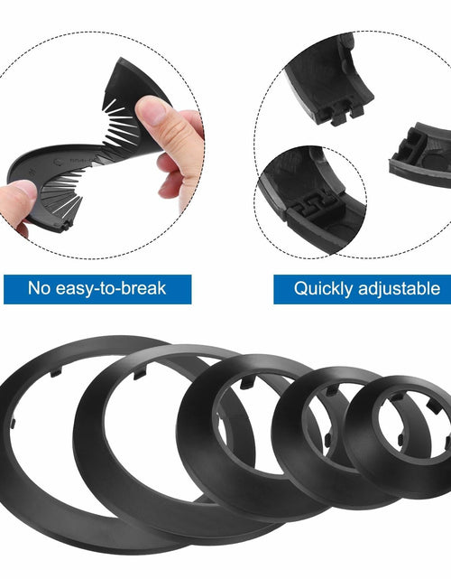 Load image into Gallery viewer, uxcell 5PCS Pipe Cover Decor 4.3in PP Plastic Flange Escutcheon Black

