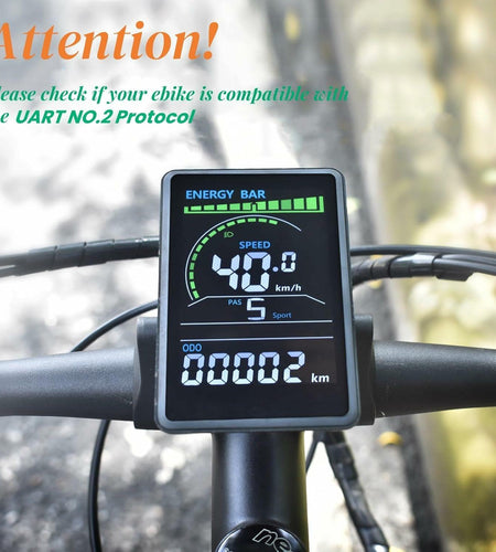 Mcezdy Ebike LCD Display UART No.2 24V-60V Colorful Acrylic Black