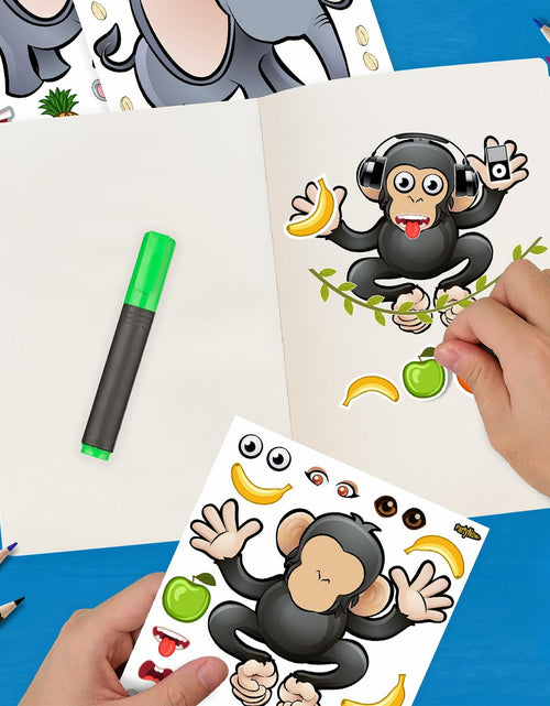 Load image into Gallery viewer, PartyNow Safari Animals Stickers 24-Pack Multicolor Waterproof Paper Kids
