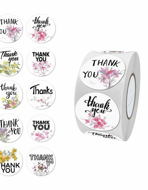 Load image into Gallery viewer, DNYMJBO 500 PCS Thank You Stickers 1 Inch Floral Pattern Designs #A244
