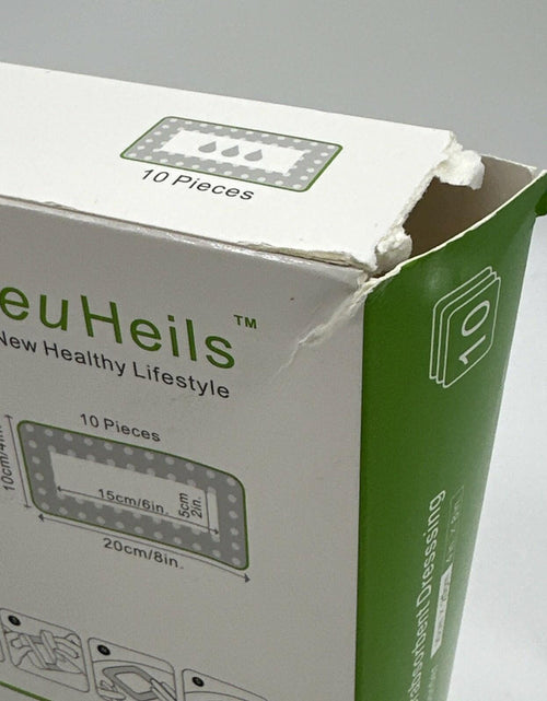 Load image into Gallery viewer, BestBy09/28 NeuHeils Silicone Super Absorbent Wound Dressing 4x8 Beige 10 Pack
