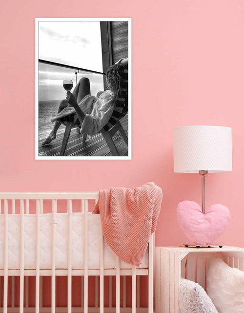 Load image into Gallery viewer, Retro Black &amp; White Woman Wall Art Miami Beach Aesthetic Canvas Print 8x10
