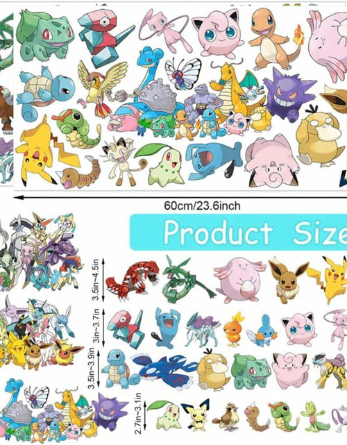 Load image into Gallery viewer, YANEALE Anime Wall Decals 36 Pcs Large Waterproof Removable Cartoon B Stickers
