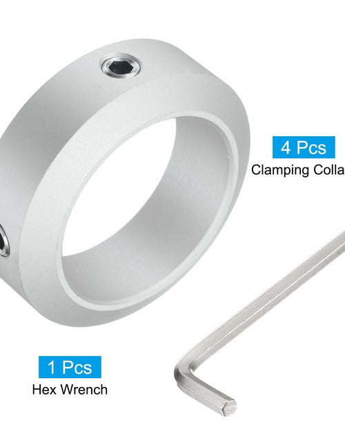 Load image into Gallery viewer, uxcell Set Screw Shaft Collar 50mm Shaft 70mm OD 22mm Thick Aluminum 4pcs
