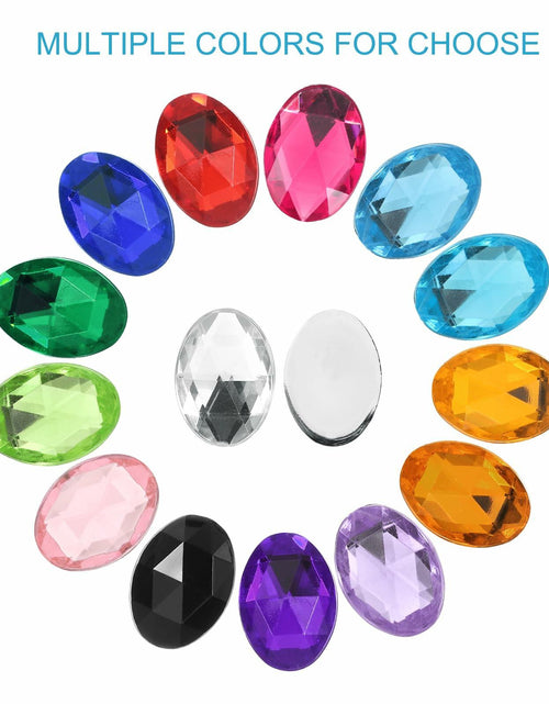 Load image into Gallery viewer, Uxcell 500pcs Oval Flatback Acrylic Rhinestones 18x13mm Light Green

